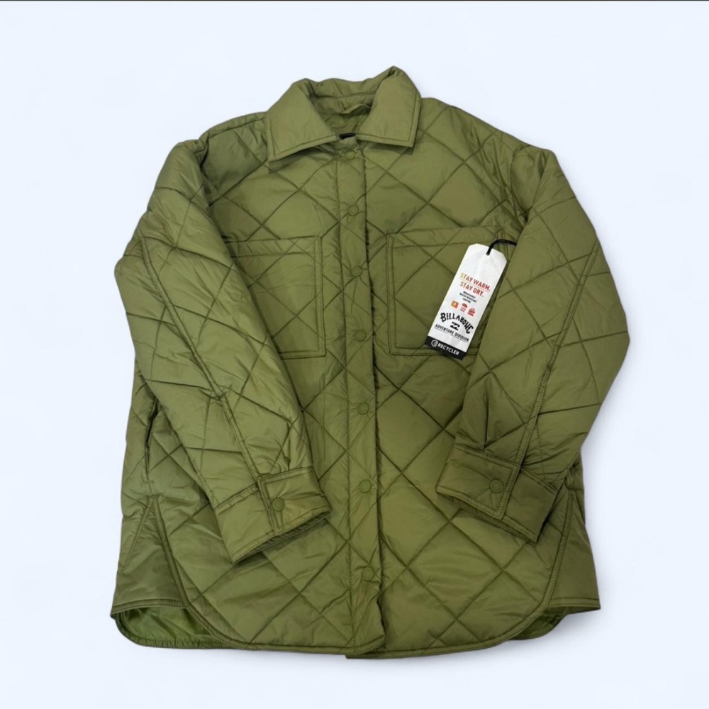 Billabong Transport Shacket - Women’s Small - Green - Quilted